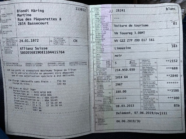 Touareg année 2013 145000 km non expertisé