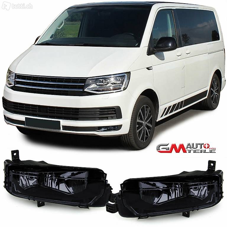 Nebelscheinwerfer Schwarz Smoke Klarglas für VW T6 Bus Trans