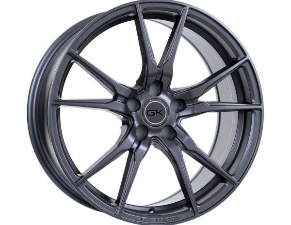 Jantes GK 712 FL Noir matt, face argent poli, Bronze matt