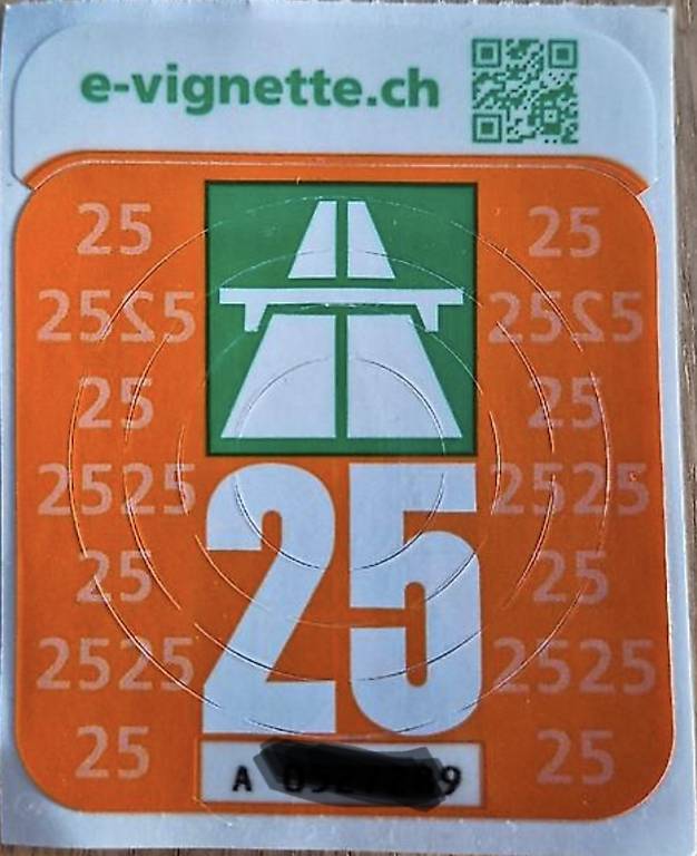 Gratis Versand, Autobahnvignette 2025, Vignette 25