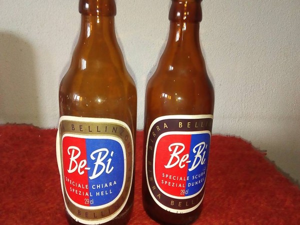 COPPIA DI BOTTIGLIETTE VUOTE BIRRA BELLINZONA